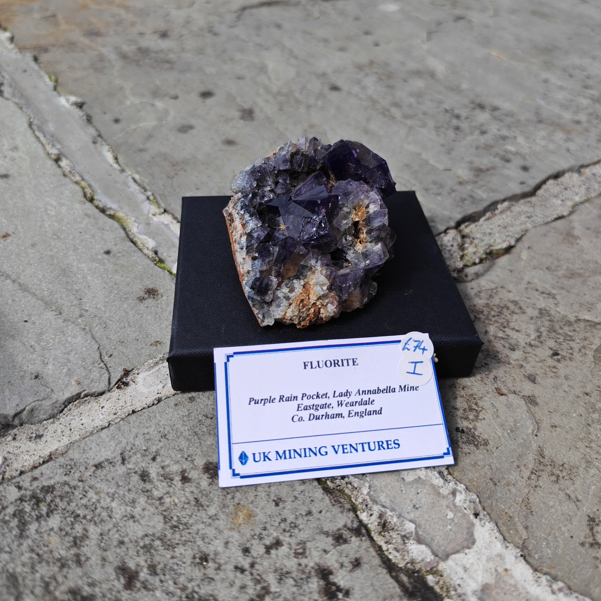 Purple Rain Pocket Fluorite with urple cubes