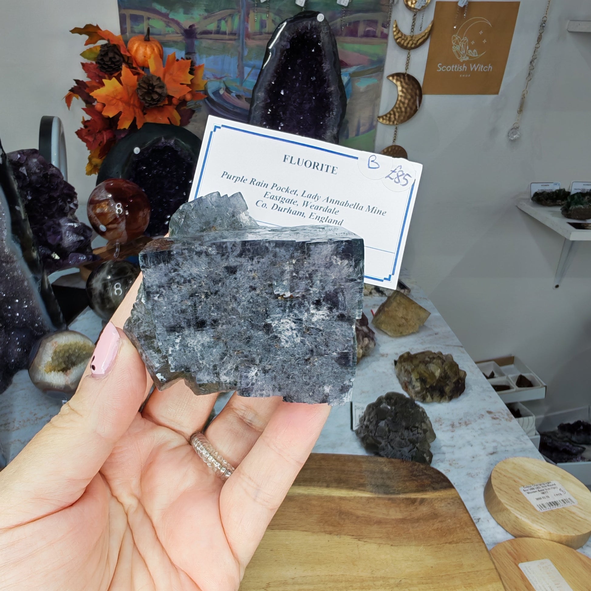 Purple Rain Pocket Fluorite Big Cube