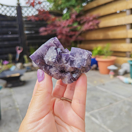 Purple Rain Pocket UK Fluorite collector grade fluorite
