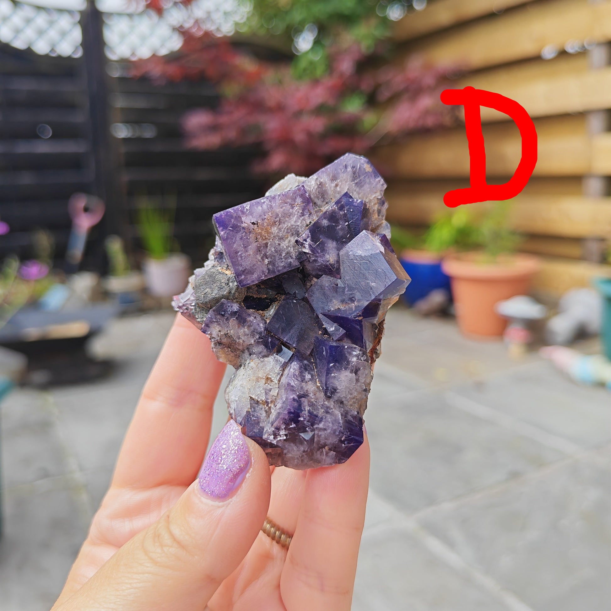 Purple Rain Pocket UK Fluorite rare specimen