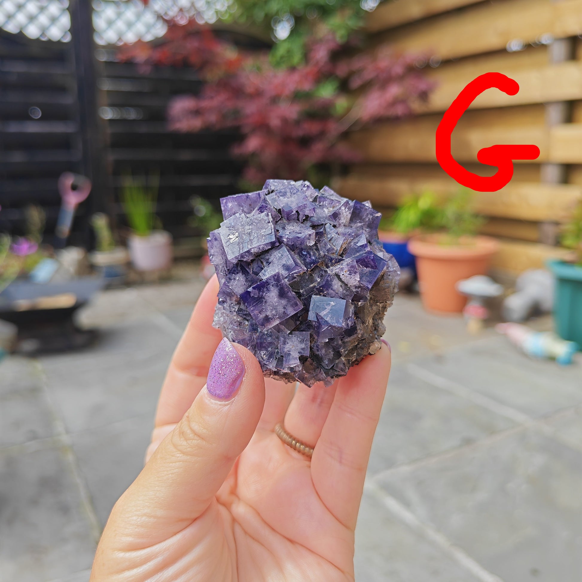 Purple Rain Fluorite pocket from weardale uk