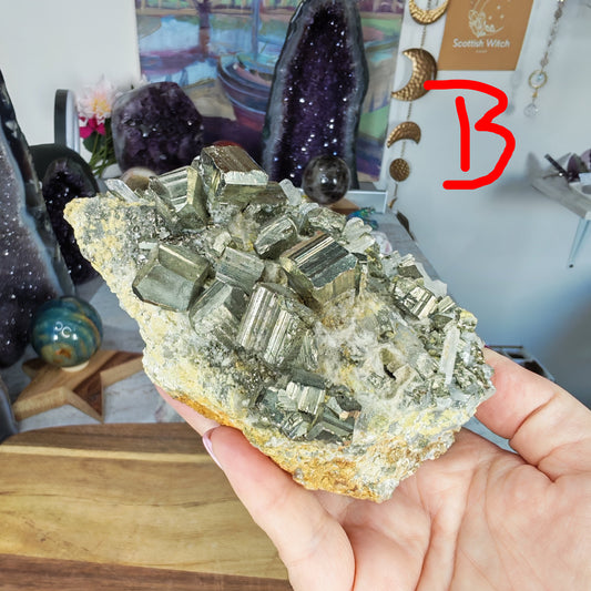Pyrite on Quartz