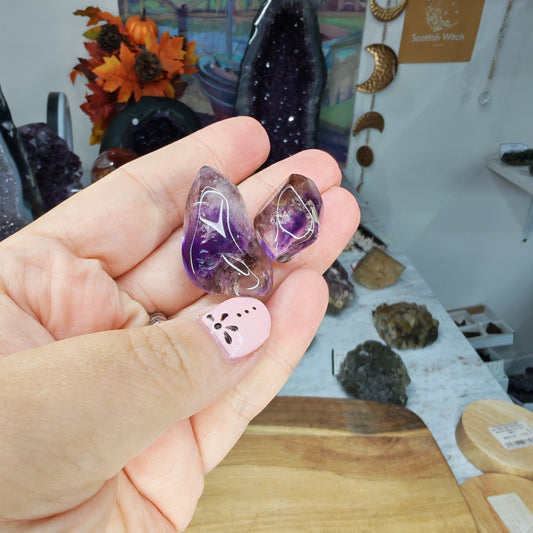 Rare Brandberg Amethyst Tumbles
