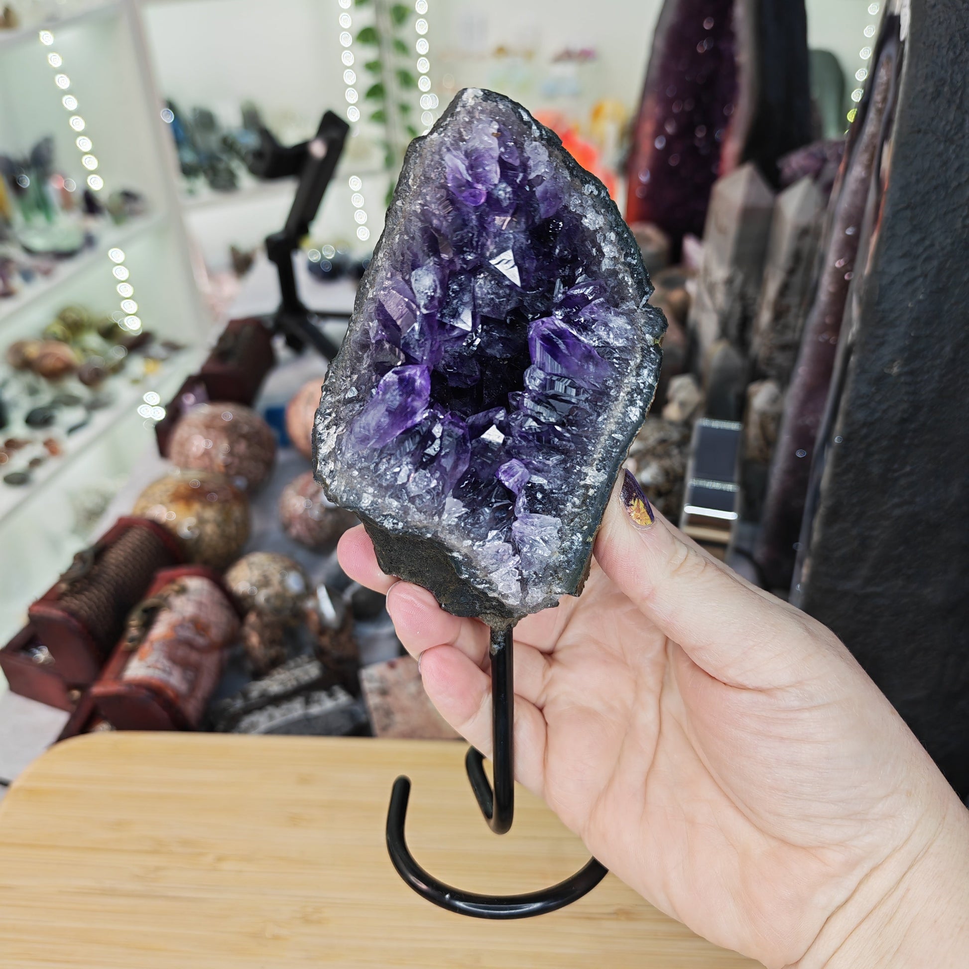 Raw Amethyst on Stand
