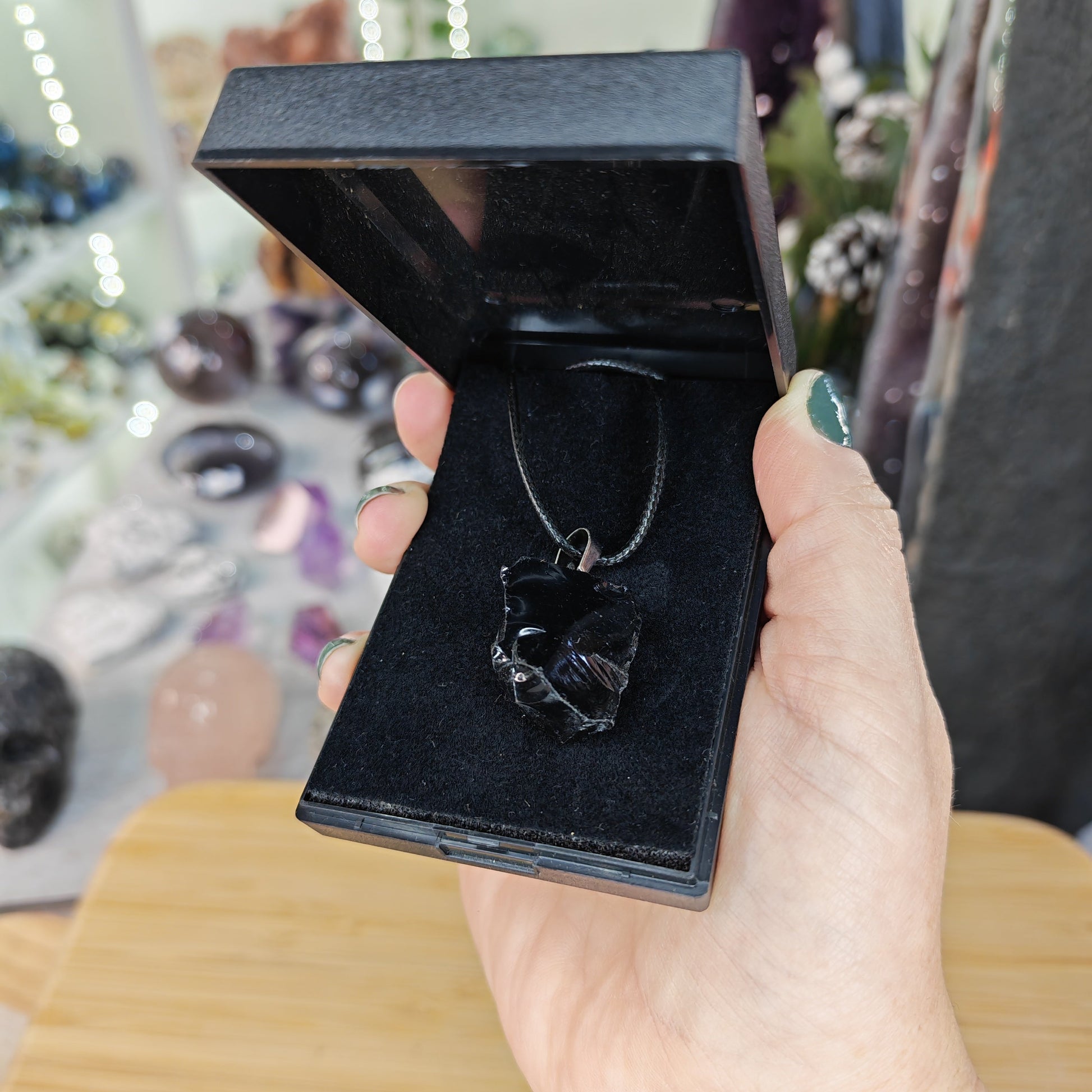 Raw Black Obsidian Necklace