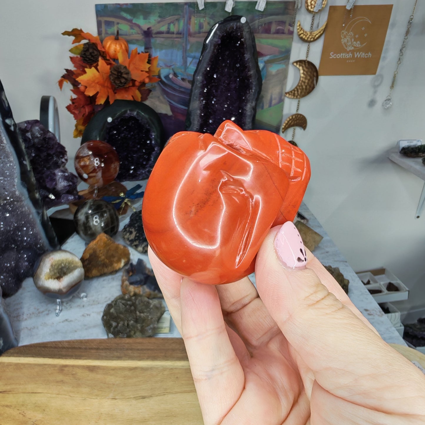 Red Jasper Crystal Skull