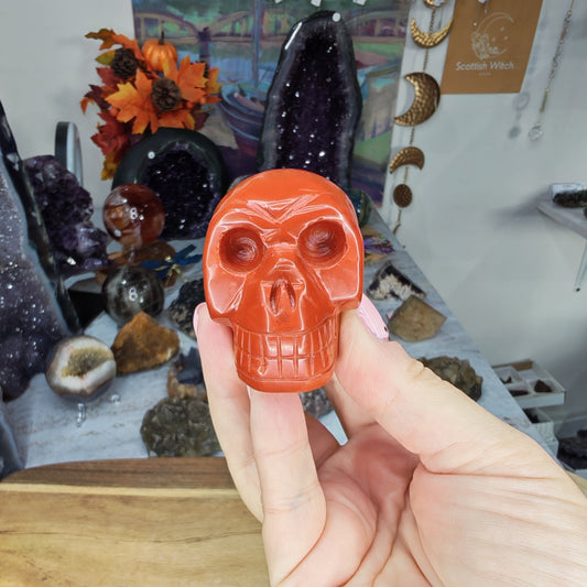 Red Jasper Skull