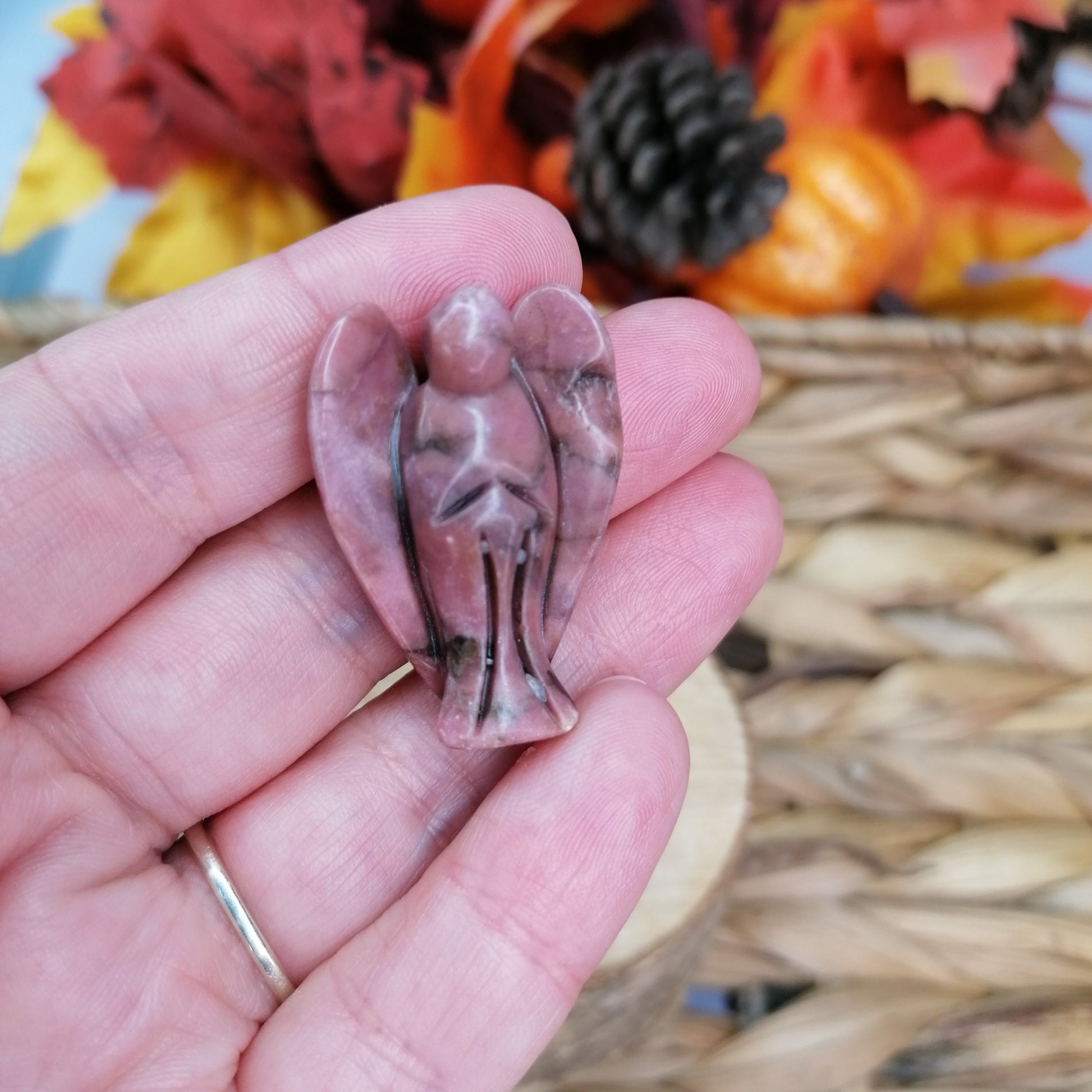 Pink Rhodonite Crystal Angel