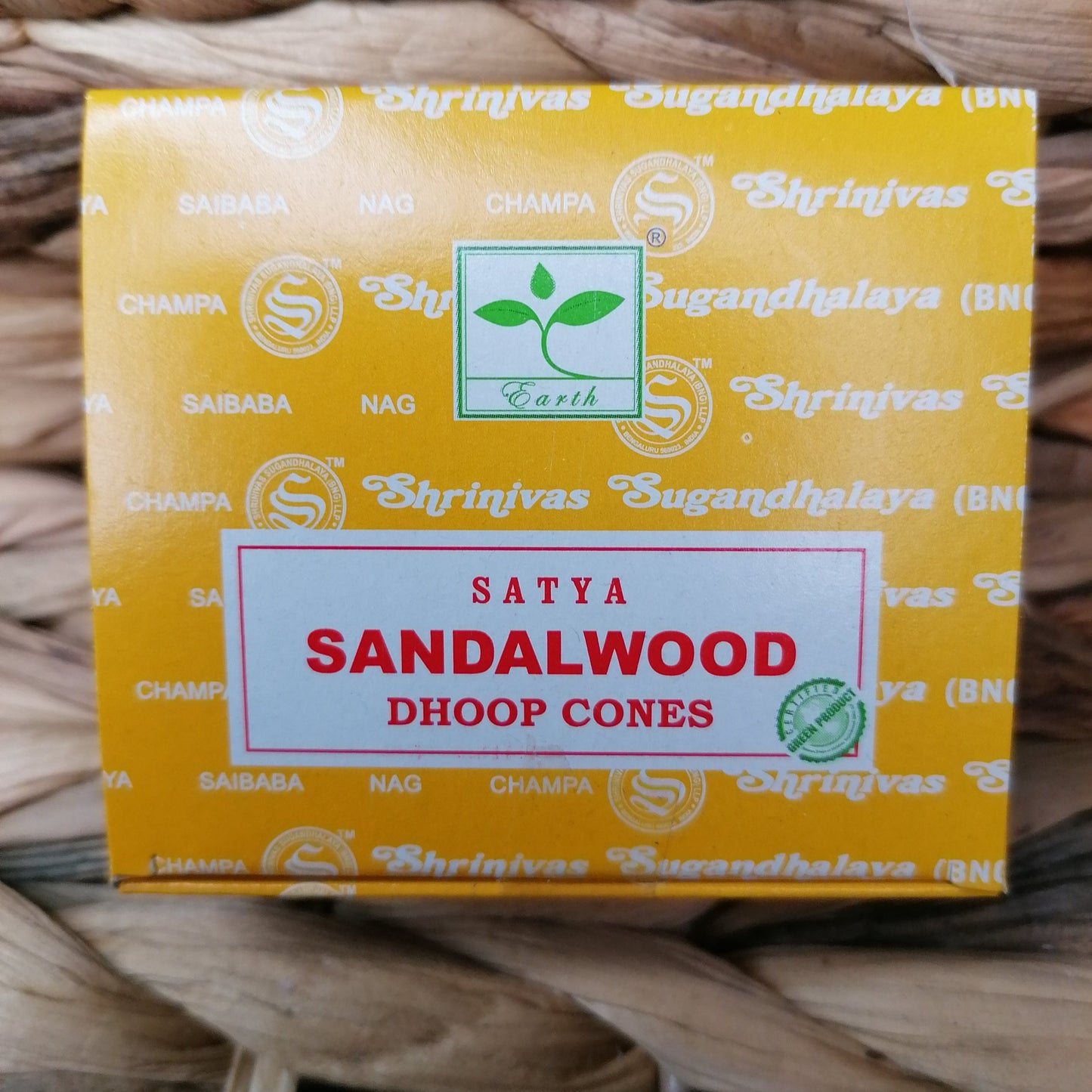 Yellow Sandalwood incense cones, Satya Brand