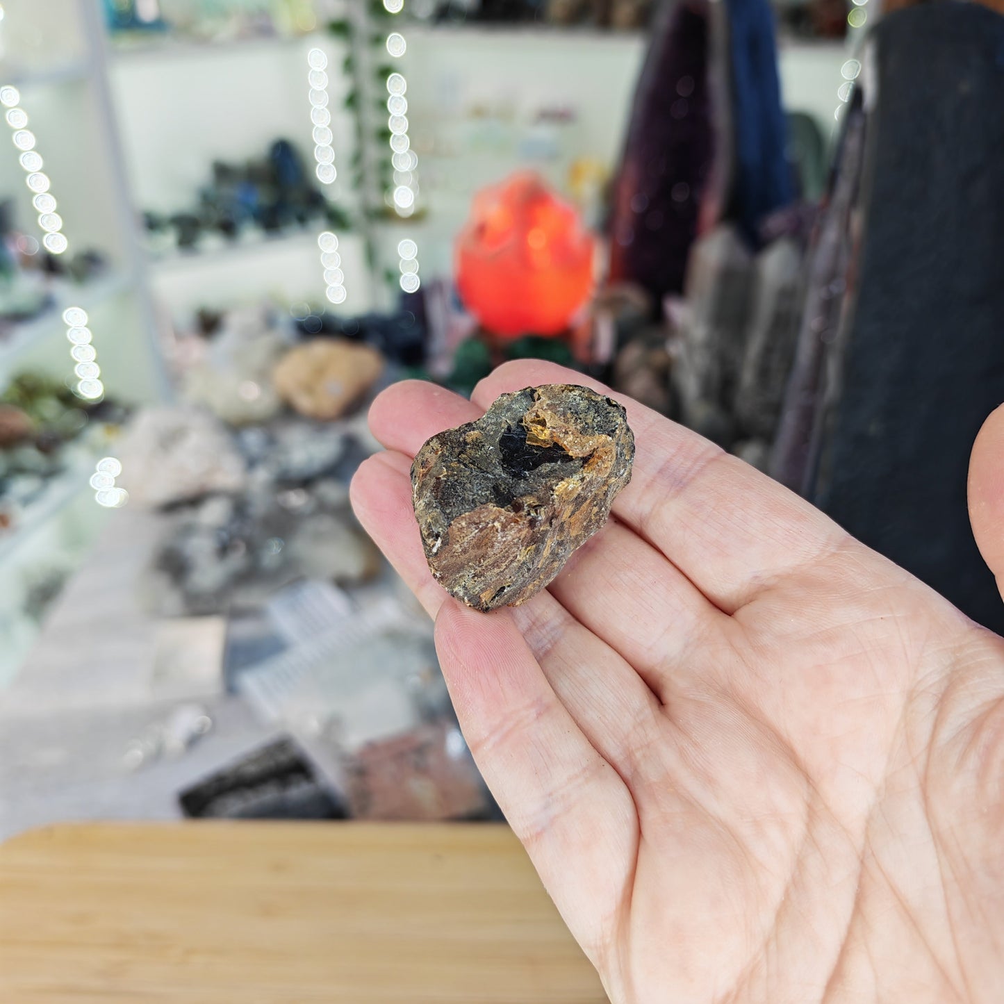 Small Raw Black Amber