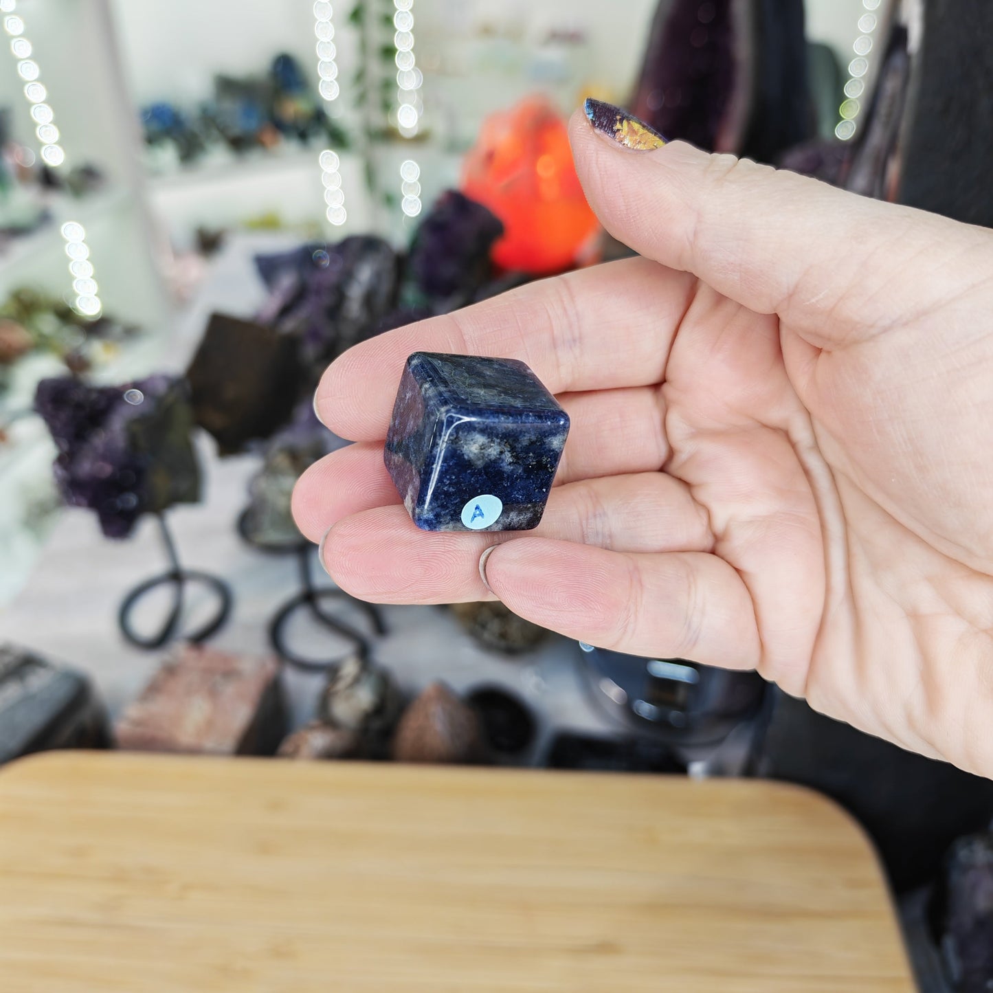 Sodalite Crystal Cube Option A