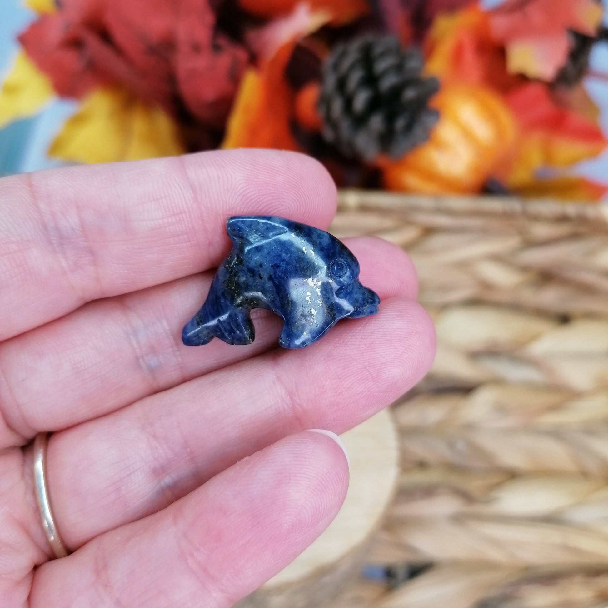 Blue Sodalite Dolphin Crystal Animal