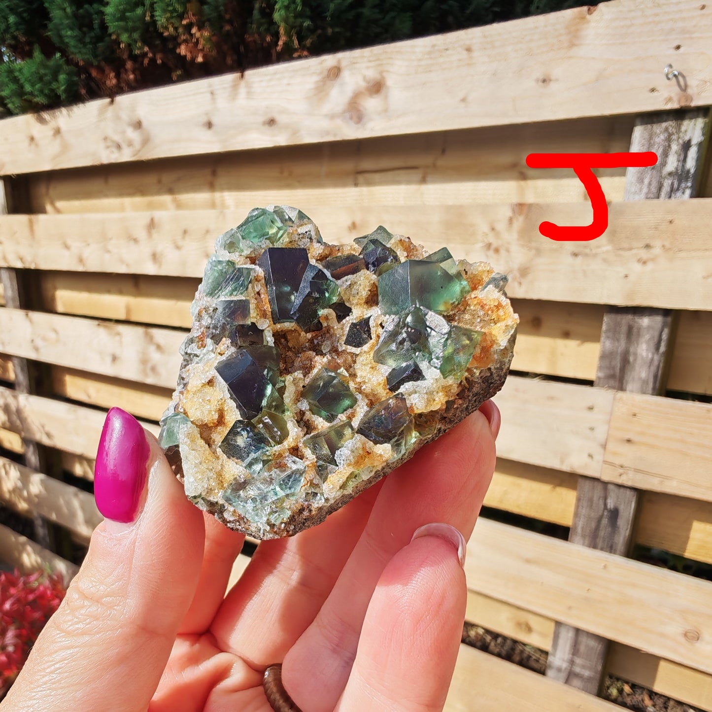 UK Fluorite Druzy Dreams with Green Cubes and Golden Yellow Quartz