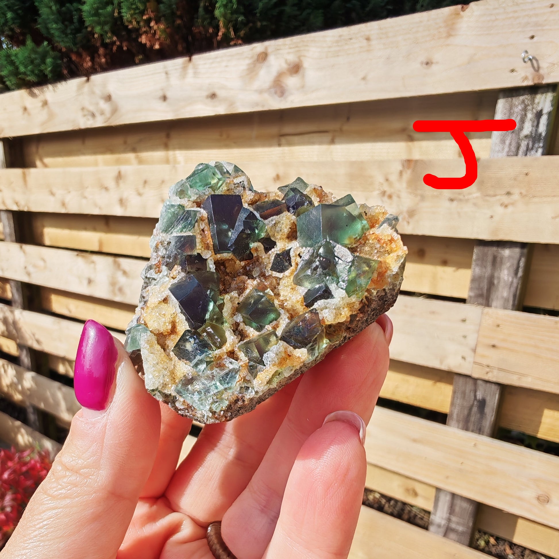 UK Fluorite Druzy Dreams with Green Cubes and Golden Yellow Quartz