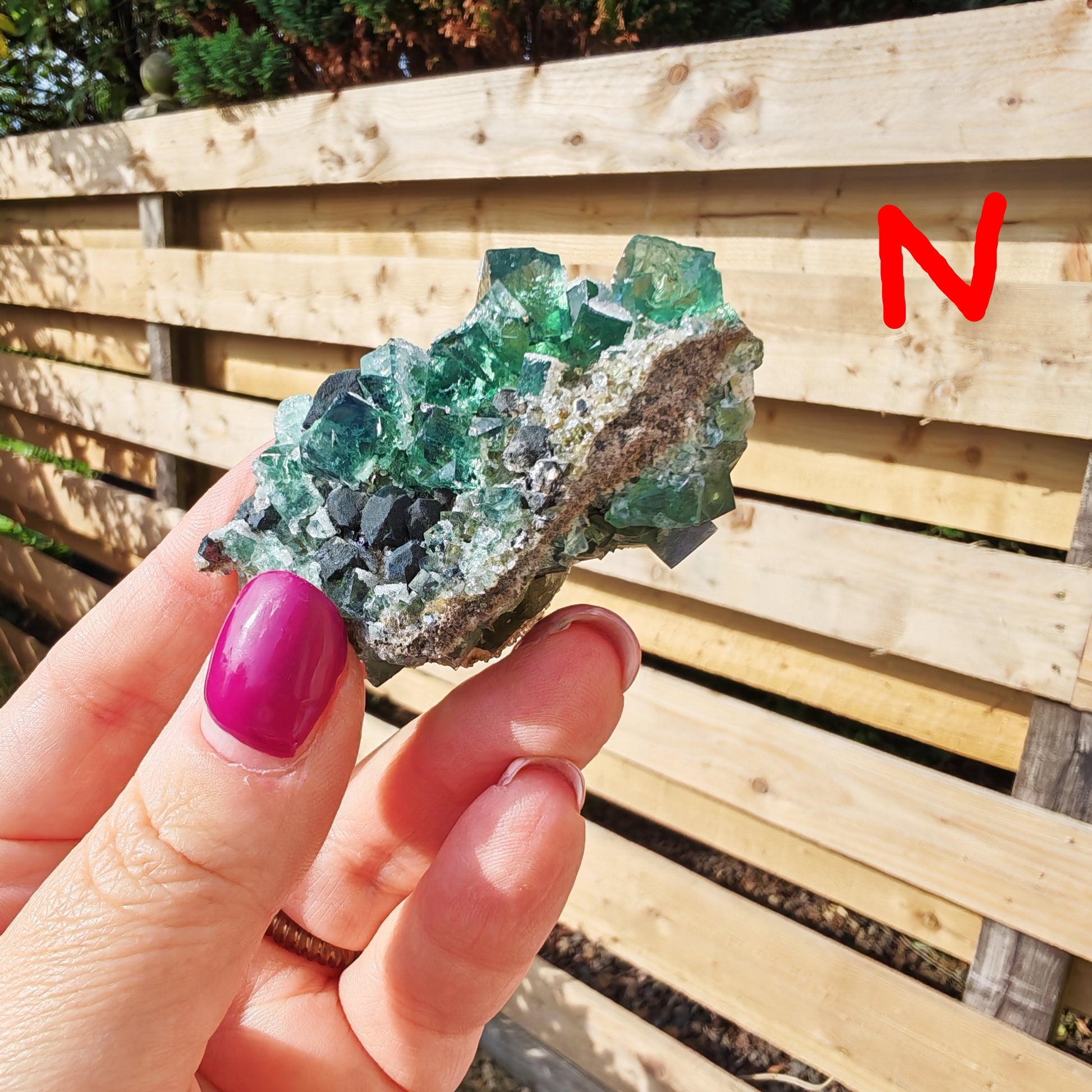 UK Fluorite Druzy Dreams Pocket with green fluorite, white quartz and silver galena