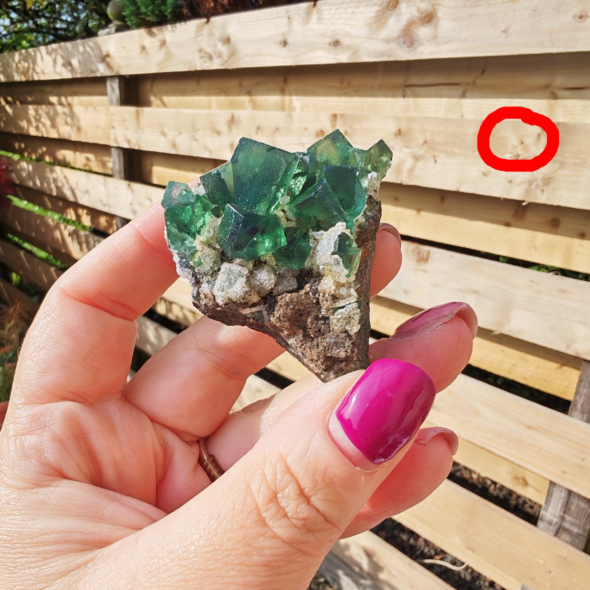 UK Fluorite Druzy Dreams Pocket with Green Fluorite and Quartz Druzy