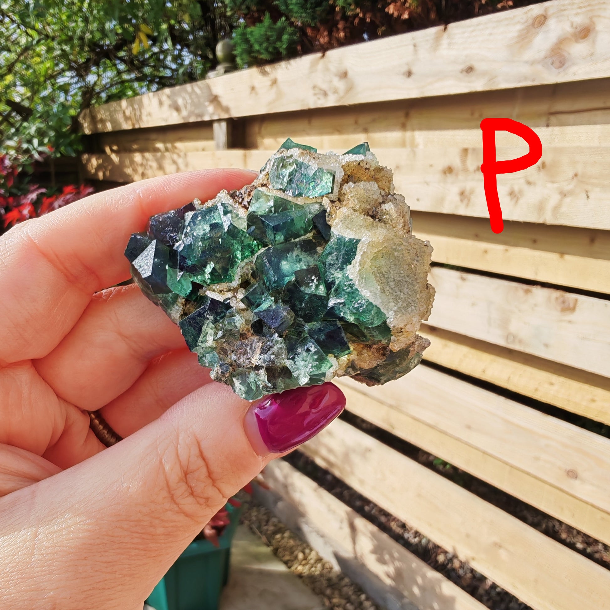 UK Fluorite Druzy Dreams Pocket with Green Fluorite and Sparkly Quartz Druzy