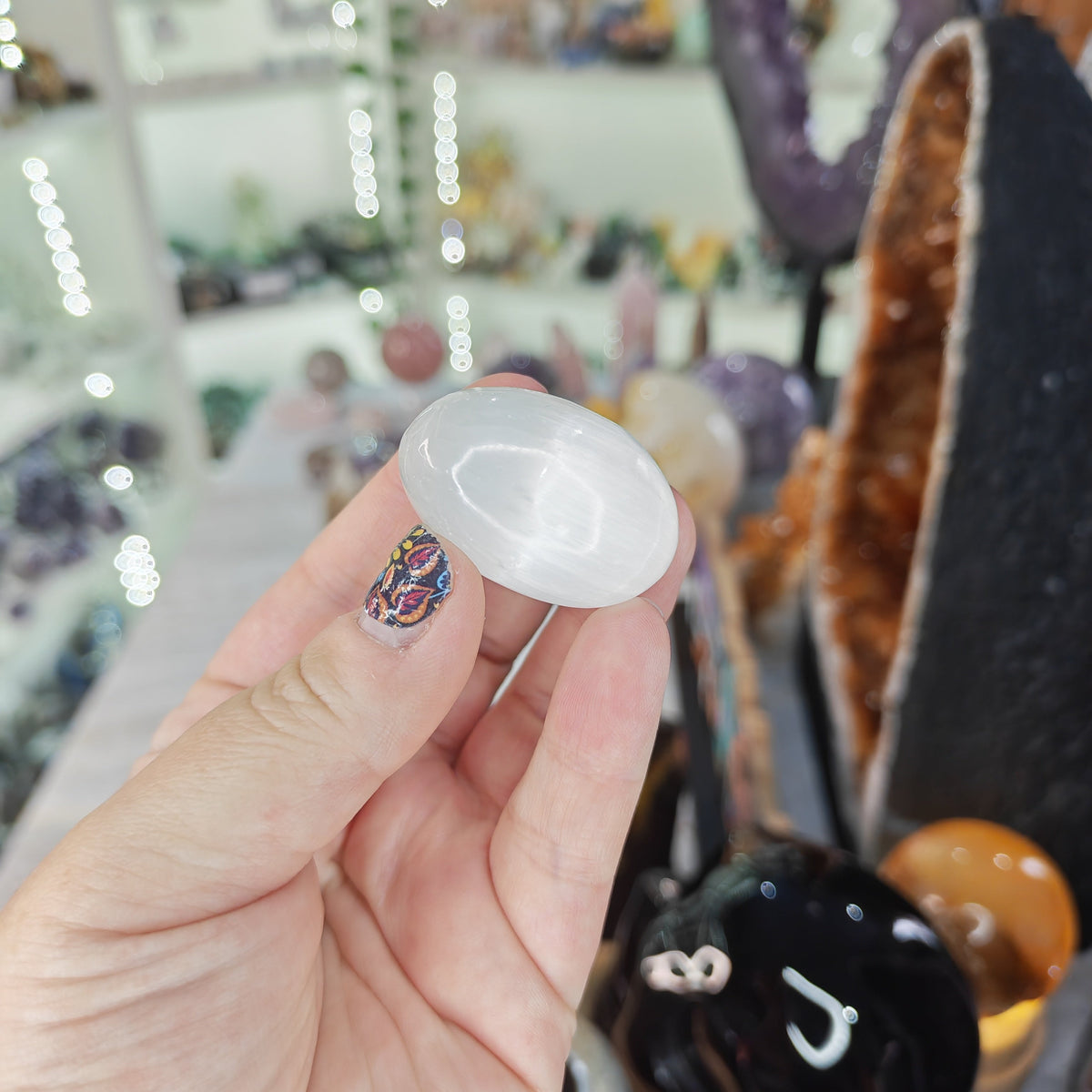 White Selenite Egg