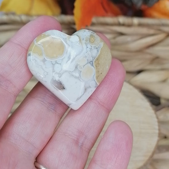 Spotted Agate Crystal Heart