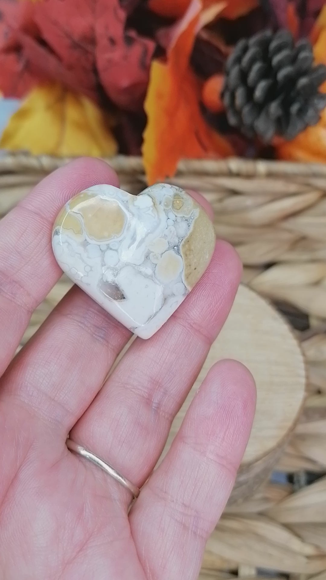 Spotted Agate Crystal Heart