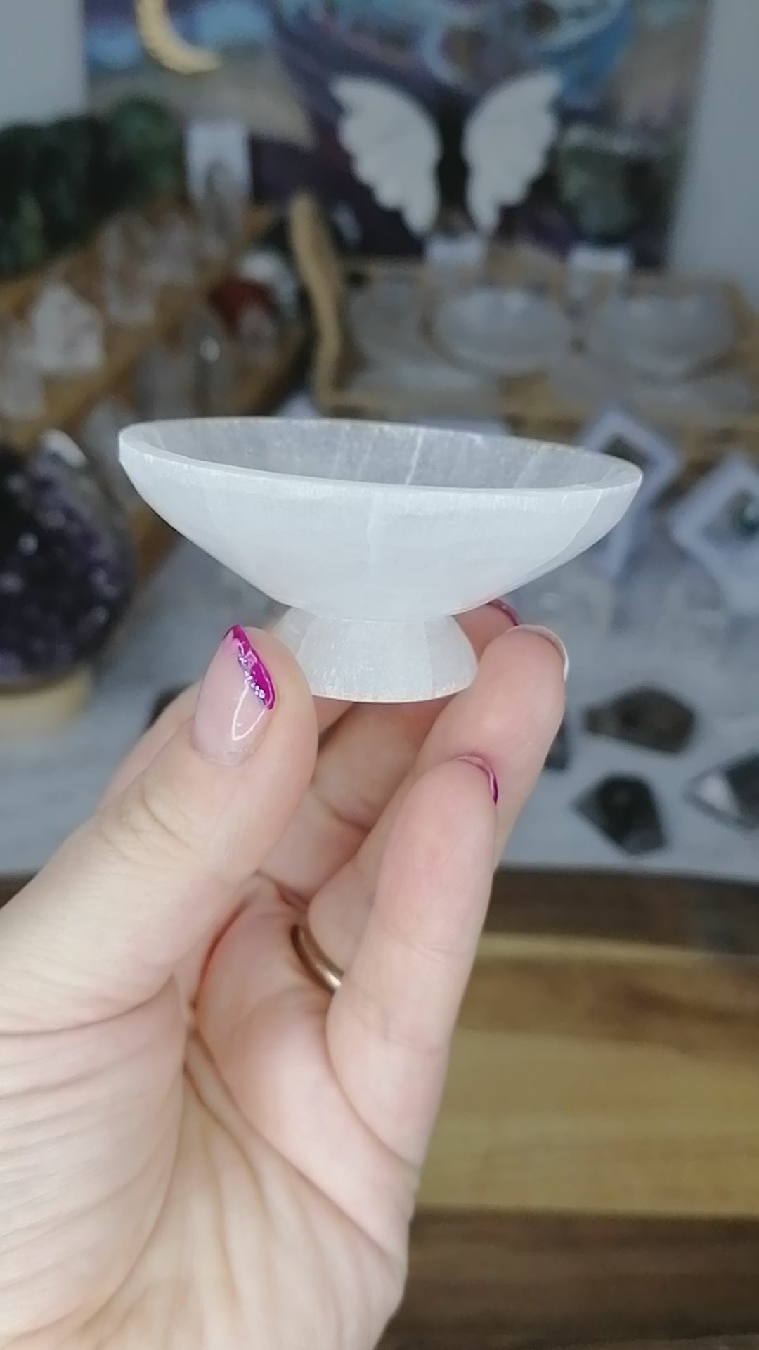 selenite crystal bowl