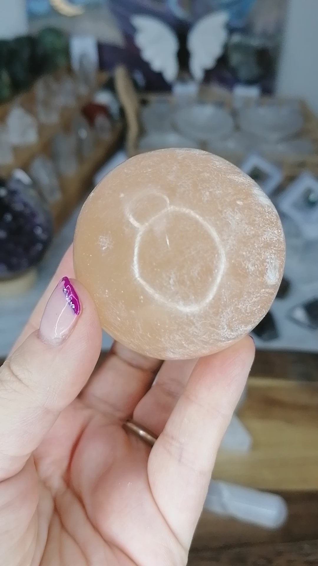 Orange Selenite Sphere