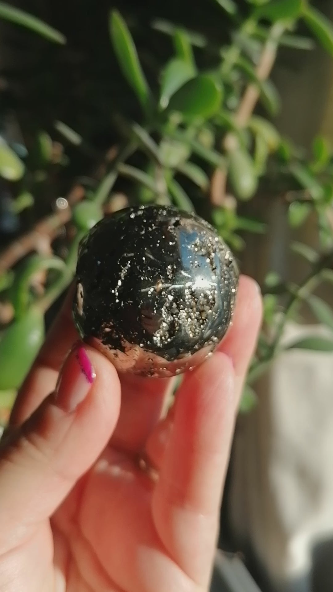 Gold Sparkly Pyrite Sphere