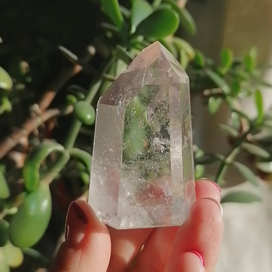 clear quartz tower