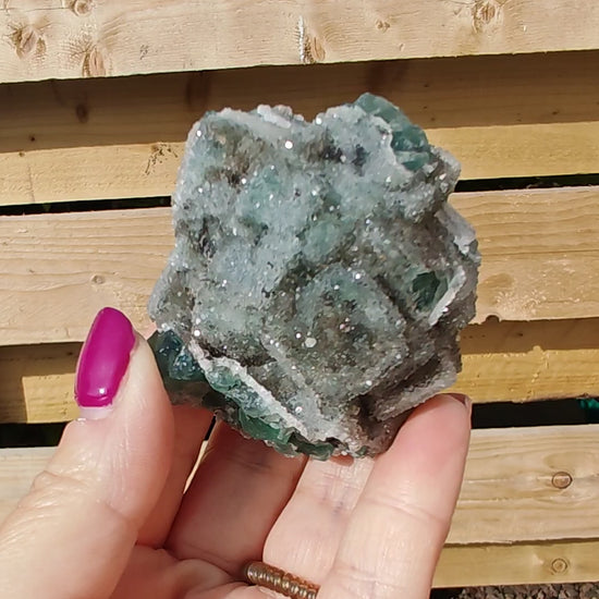 High Grade Druzy Dreams Pocket UK Fluorite Specimen