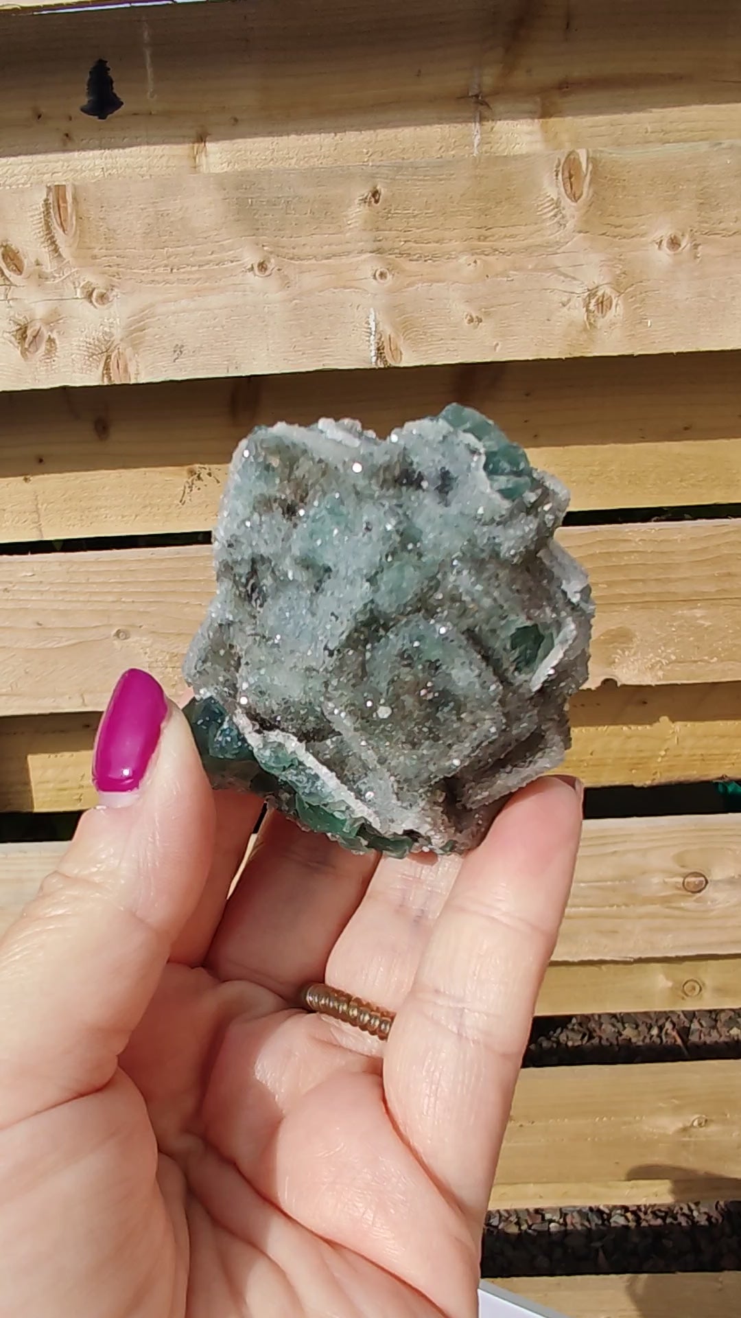 High Grade Druzy Dreams Pocket UK Fluorite Specimen