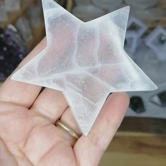 Selenite Crystal Star