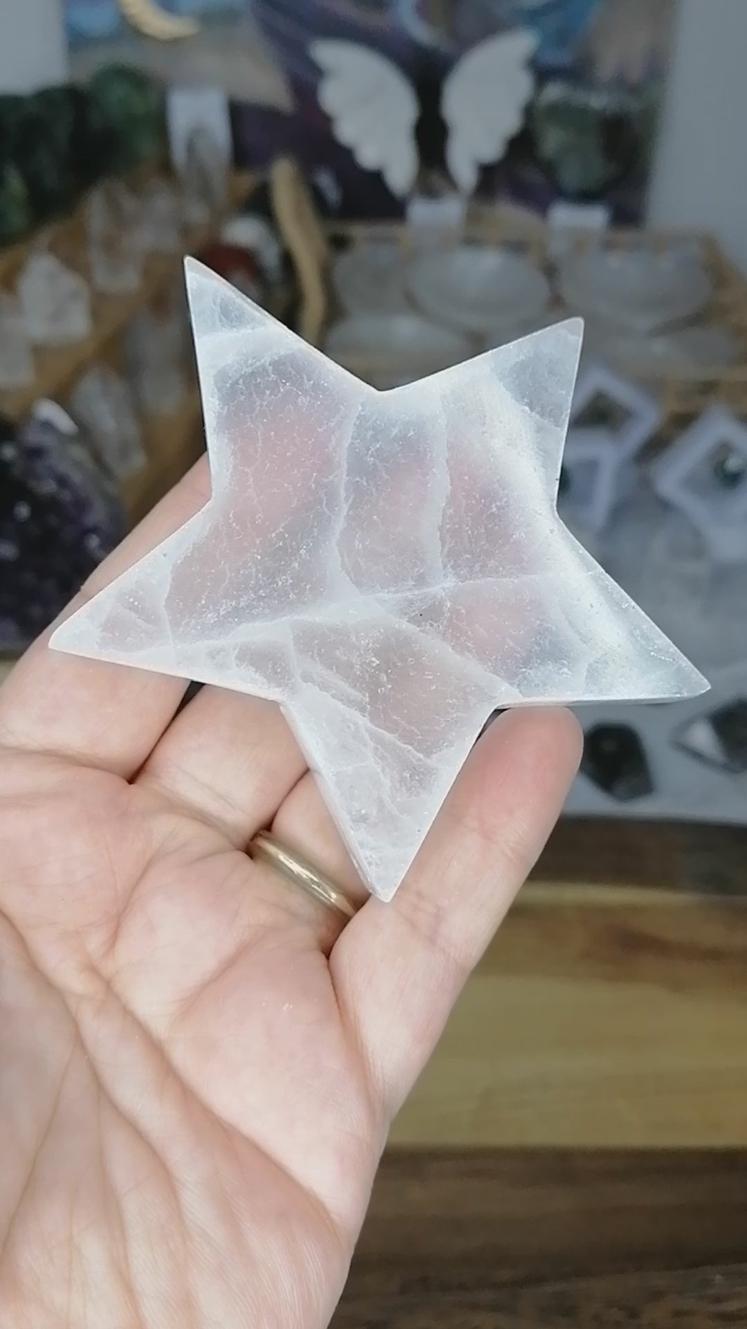 Selenite Crystal Star