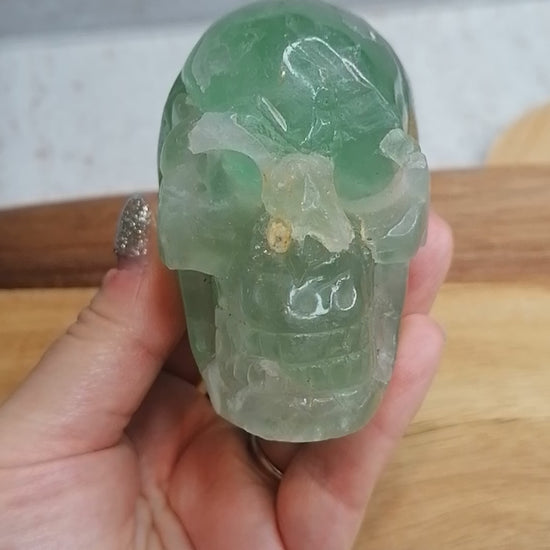 Light Green Fluorite Skull