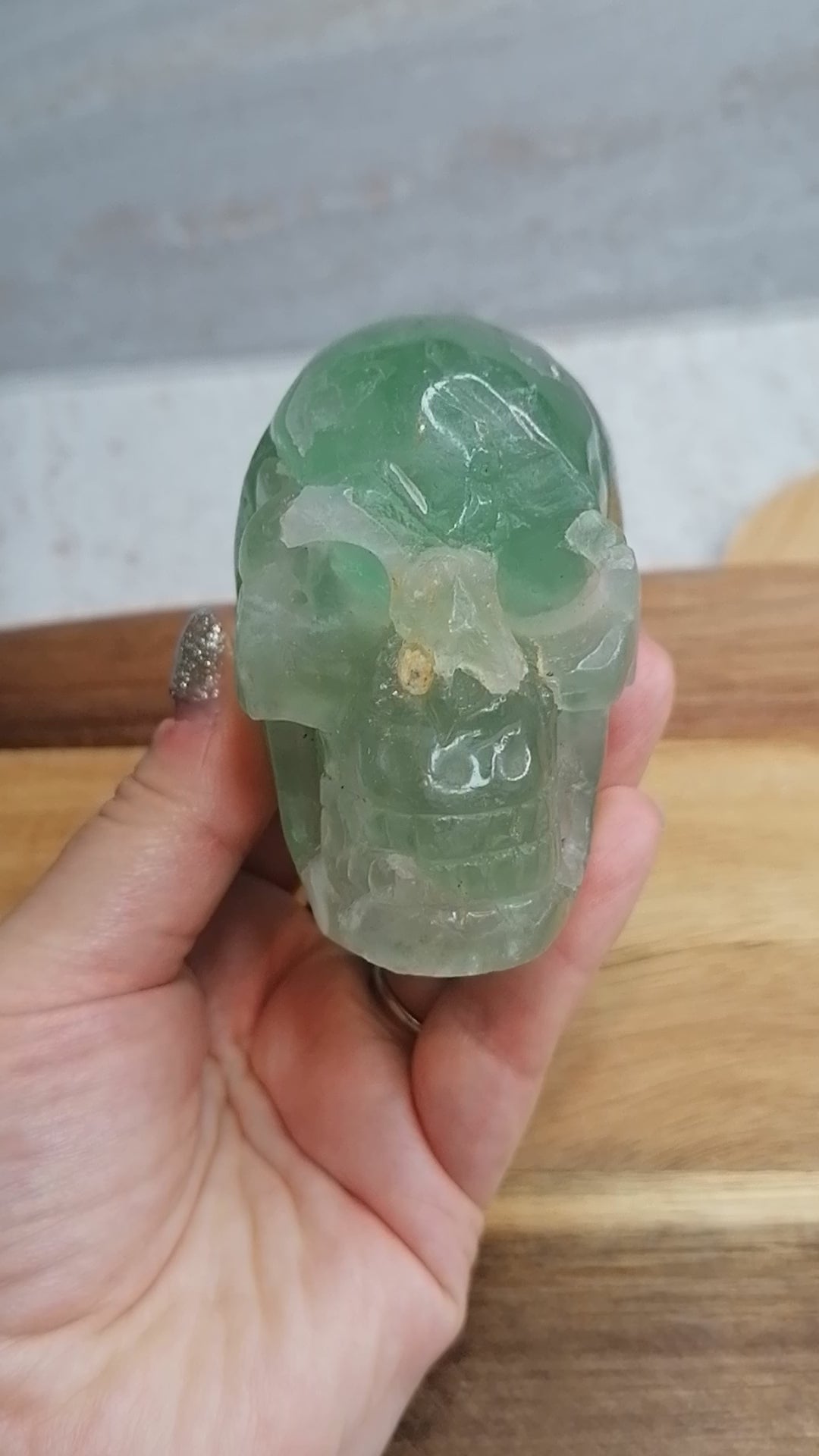 Light Green Fluorite Skull