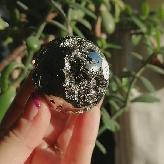 Gold Sparkly Pyrite Sphere