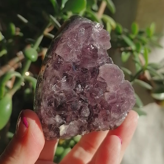 large agate amethyst flame