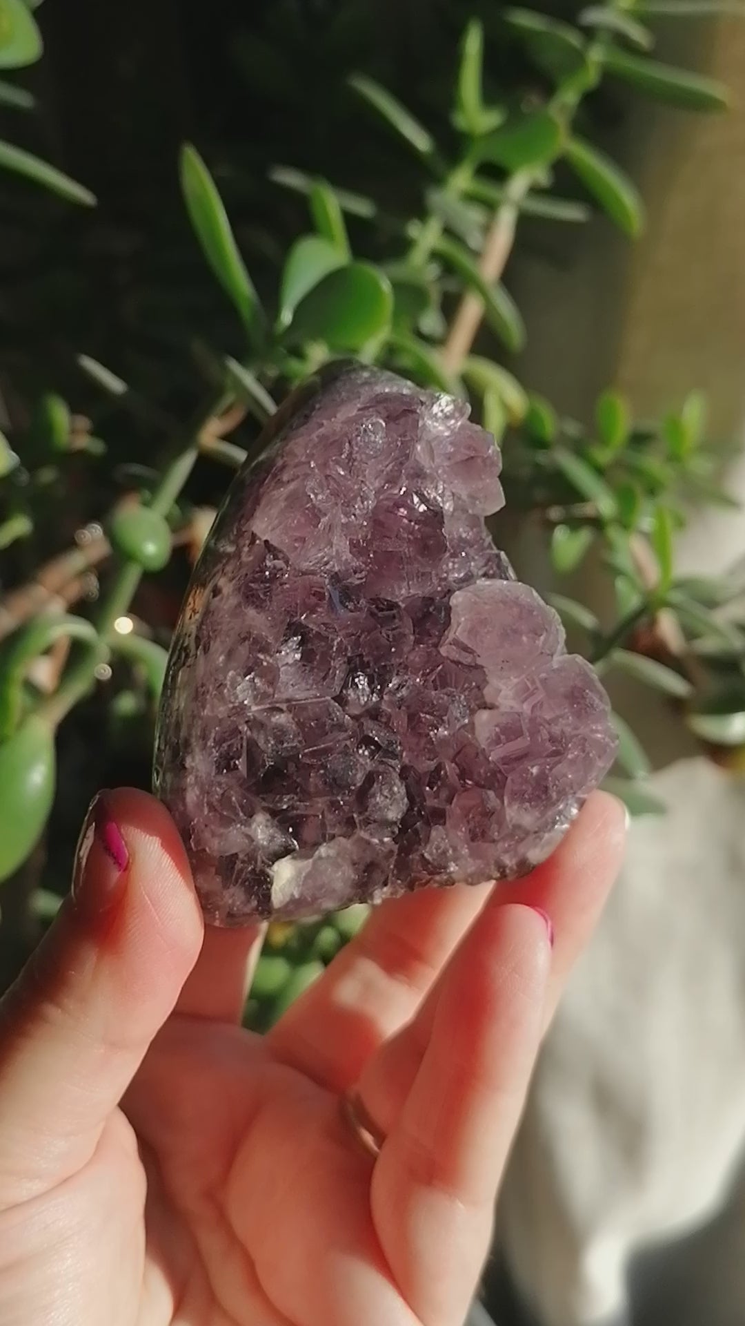 large agate amethyst flame