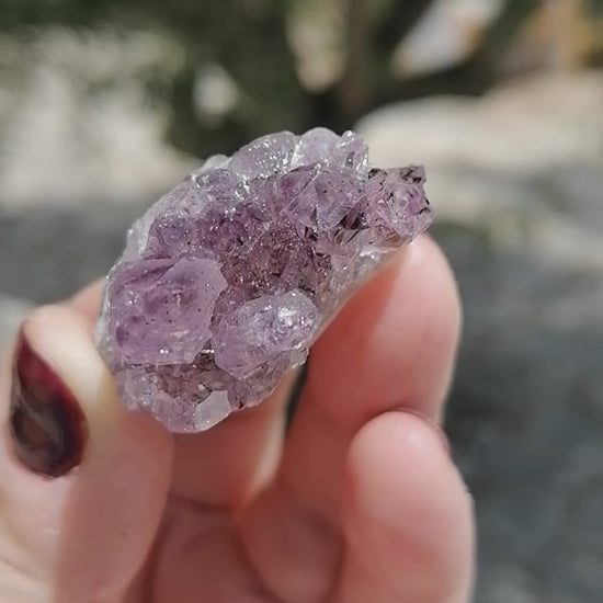 small purple amethyst cluster