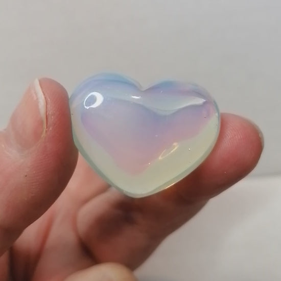 video of the opalite mini heart