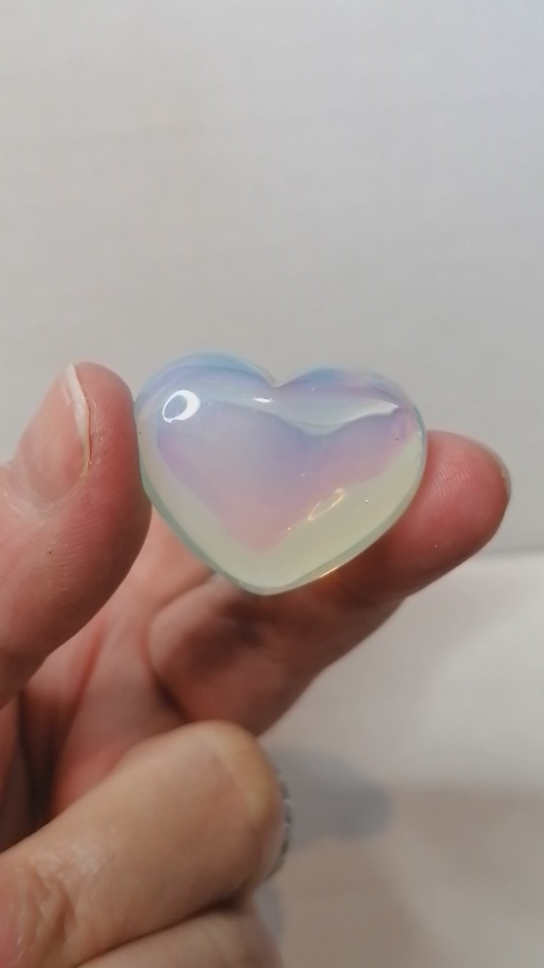 video of the opalite mini heart