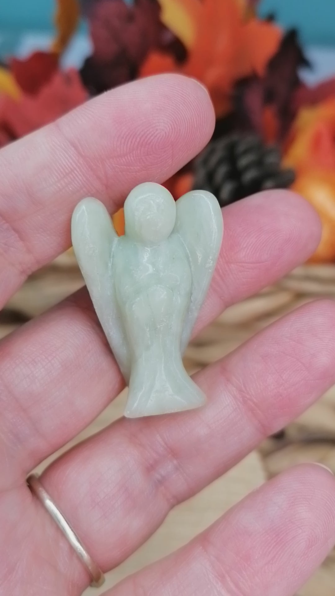 Green New Jade Crystal Angel