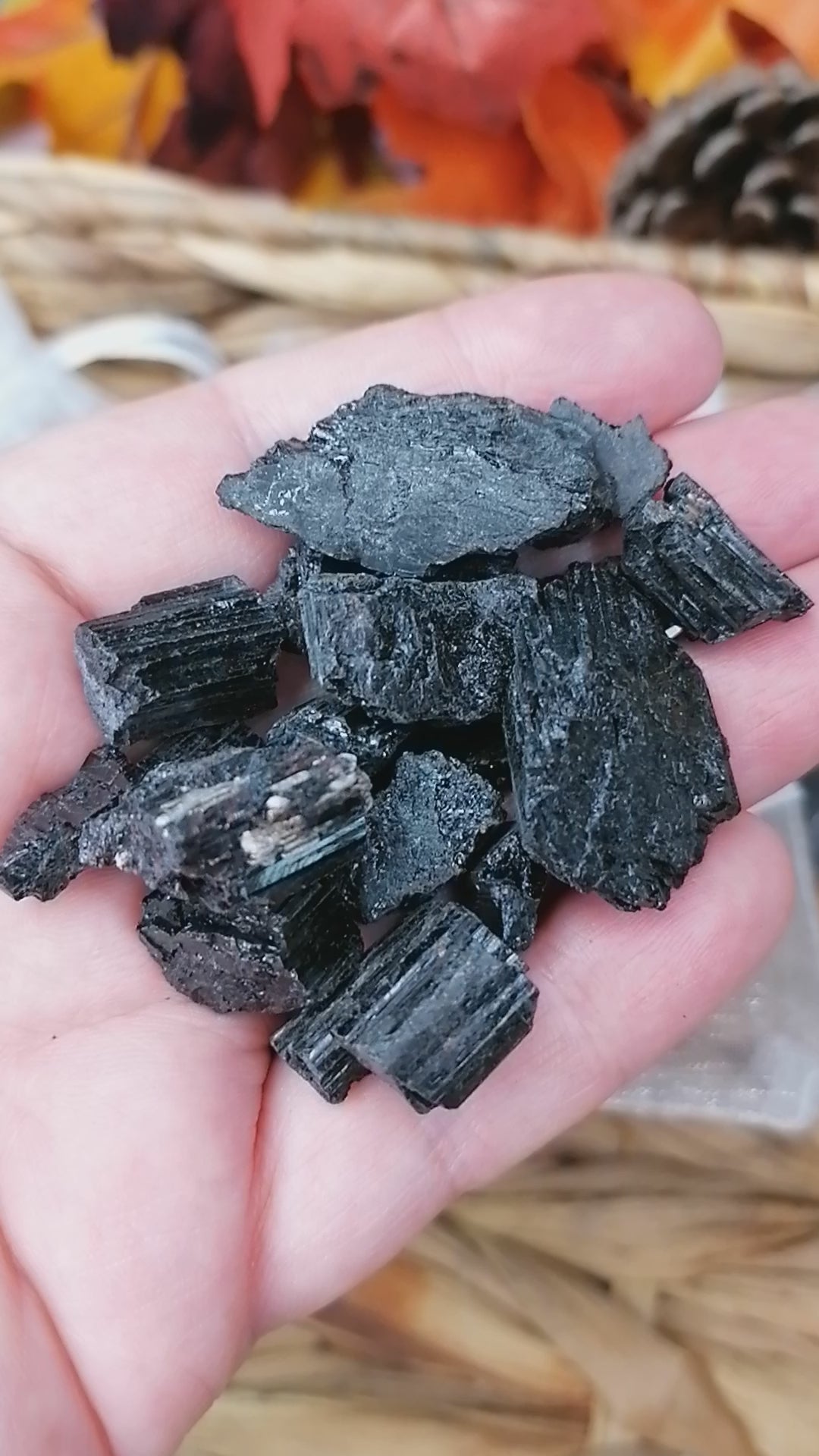 Black Tourmaline Chips in bag