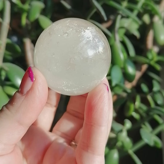 optical honey calcite sphere