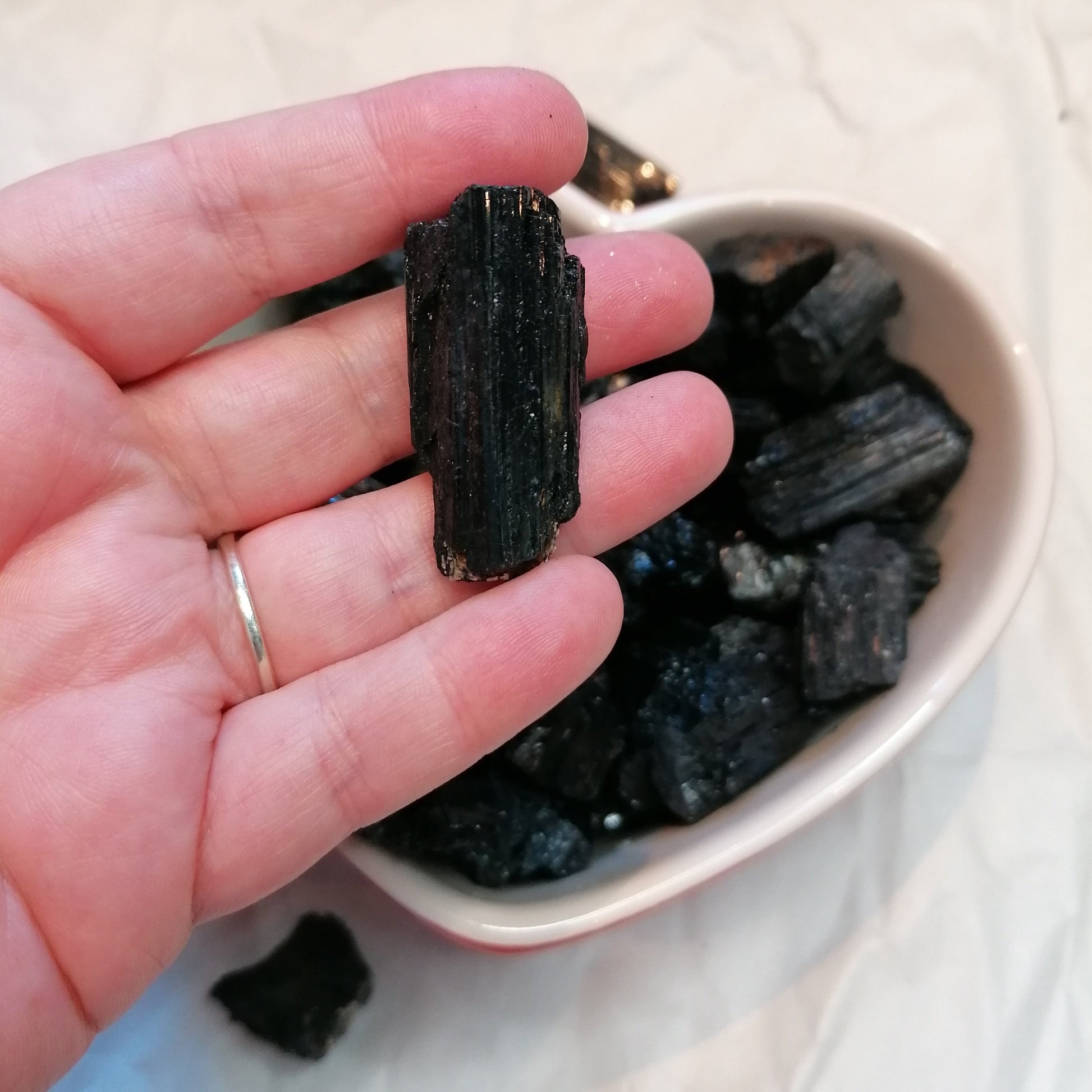 a raw black tourmaline chunk