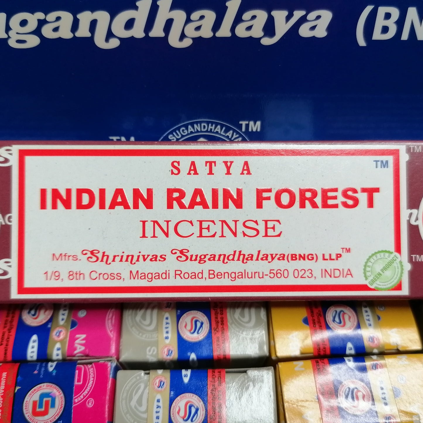 indian rain forest Satya incense joss sticks in a brown box