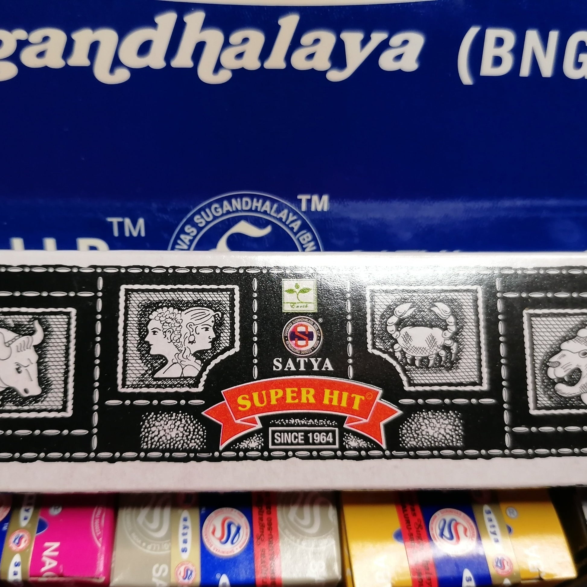 super hit Satya incense joss sticks in a black box