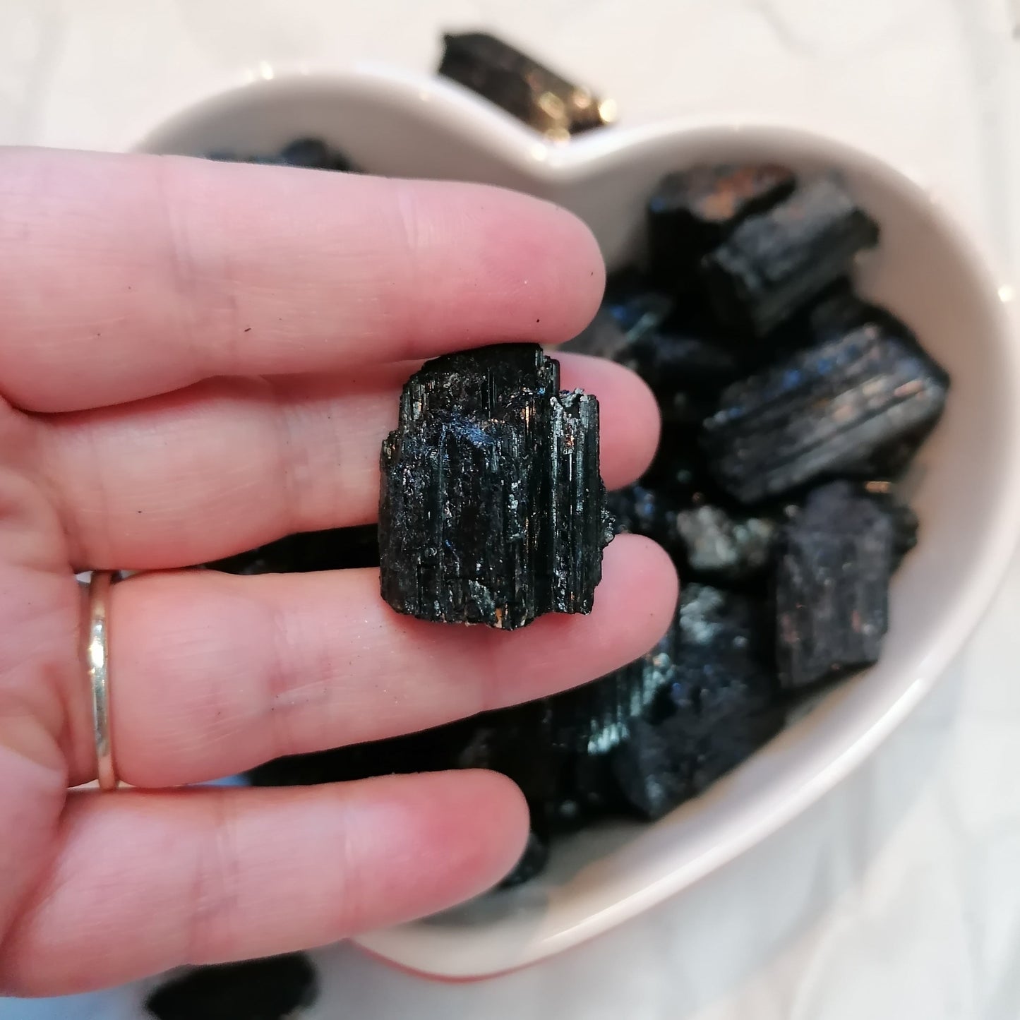 a raw black tourmaline chunk