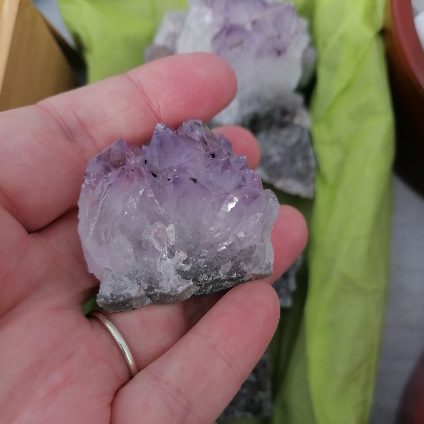 small purple amethyst cluster